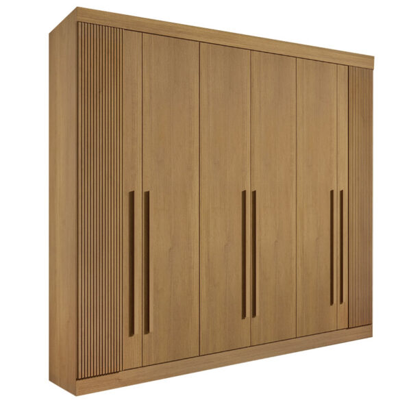 Roupeiro Da Vinci Plus 6 Portas 100% MDF Cinamomo Ripado – D’Doro