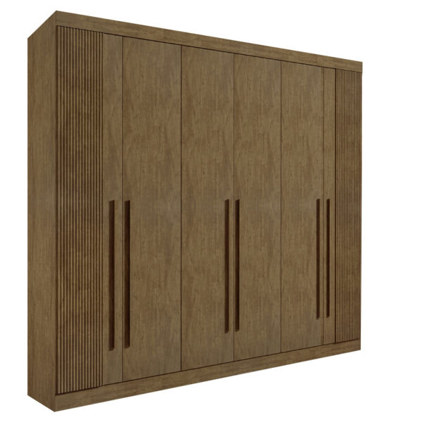 Roupeiro Da Vinci Plus 6 Portas 100% MDF Ypê Ripado – D’Doro