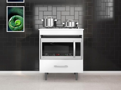 Balcão Alecrim para Cooktop 4 Bocas – Branco